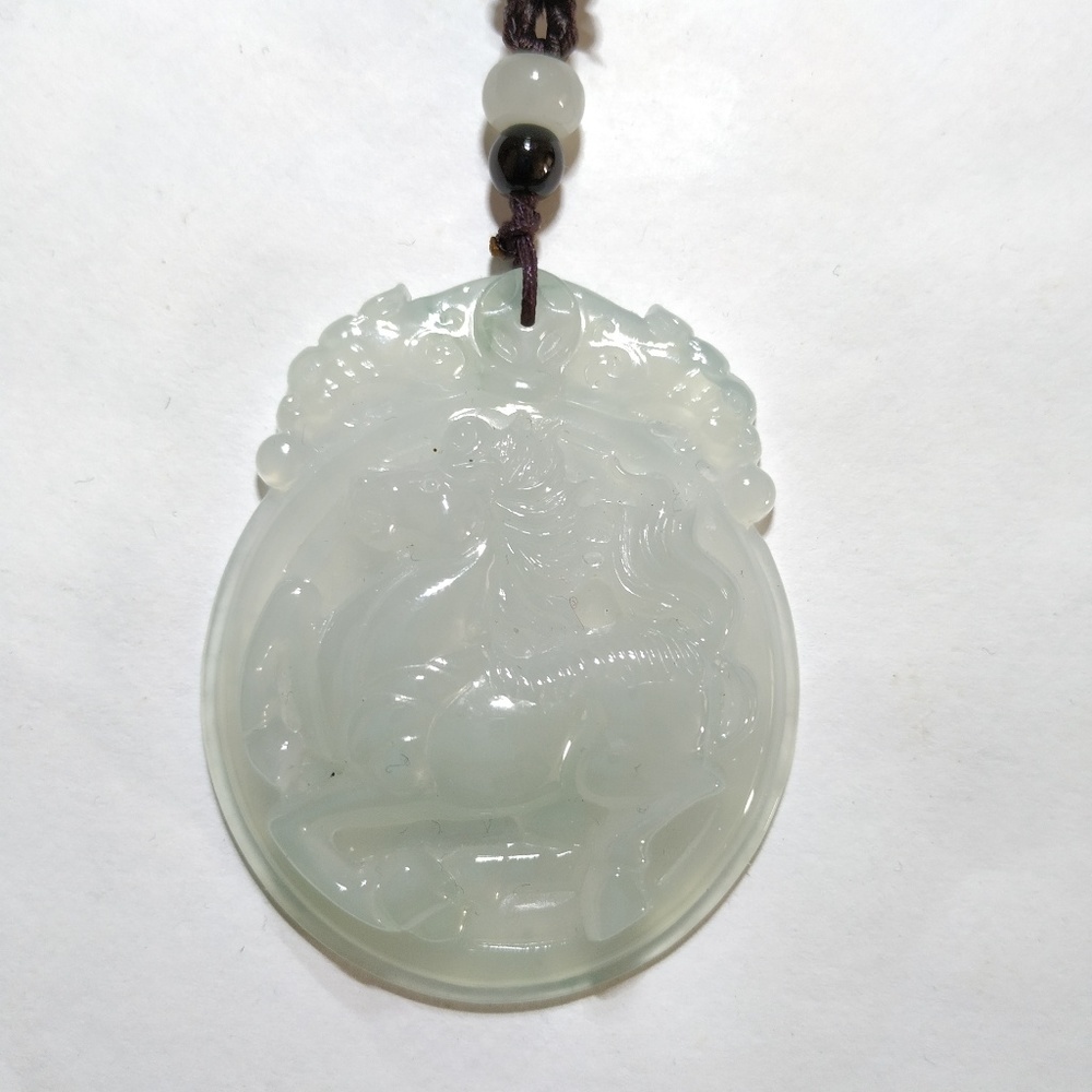 Authentic Type A Natural Emerald Jade Pendant - image 1